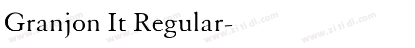 Granjon It Regular字体转换